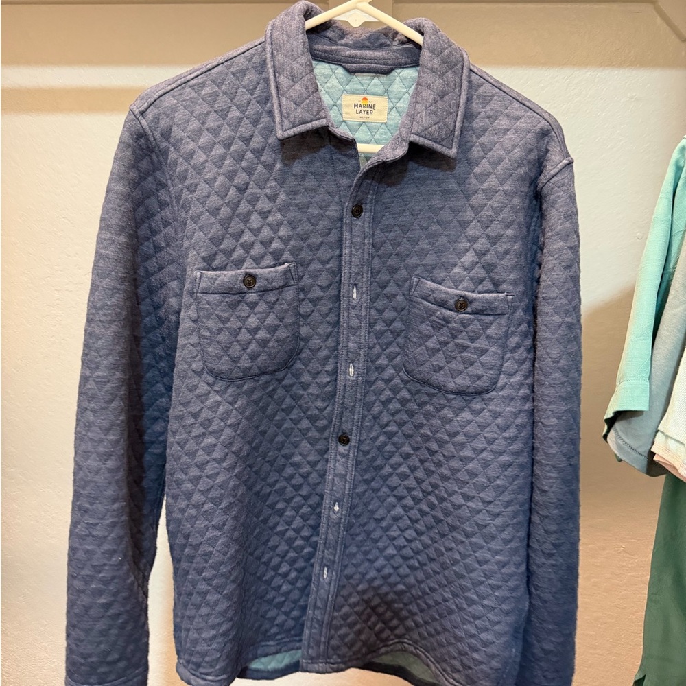 Men's Quilted Blue Jacket